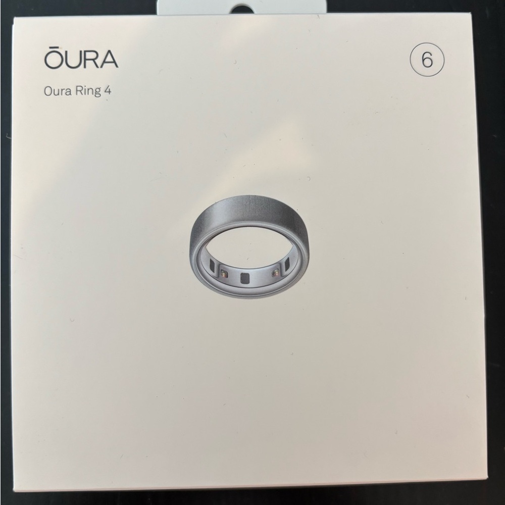 Oura Ring 4 in Brushed Silver Size 6